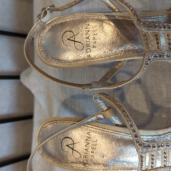 Slingback kitten Adrianna Papell heels with rhinestones - Picture 6 of 10